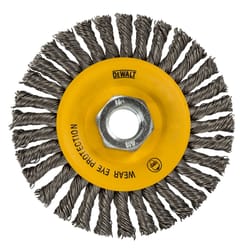 DeWalt 6 in. Coarse Crimped/Knotted Wire Wheel Brush Carbon Steel 12000 rpm 1 pc