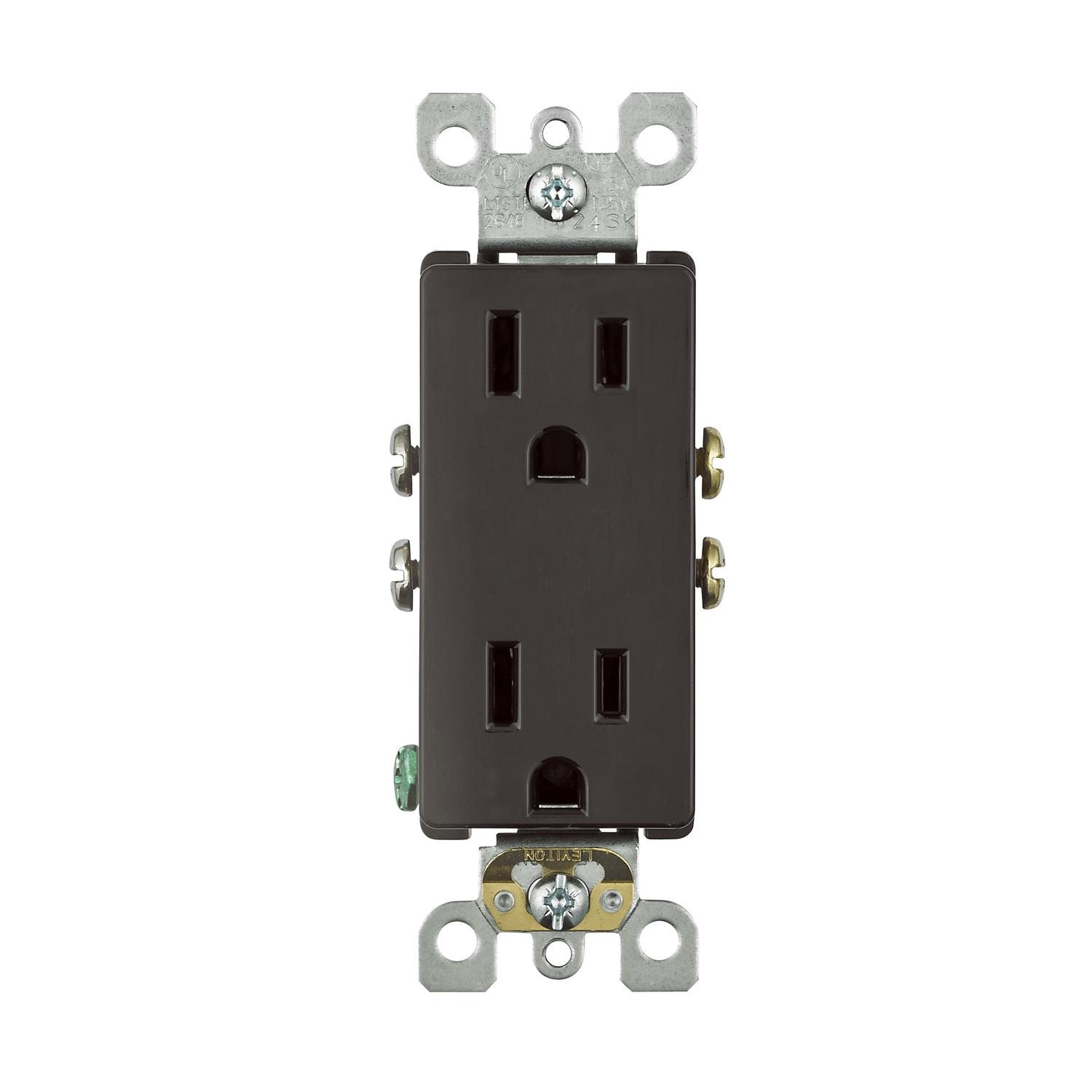 Leviton Decora 15 Amps 125 V Duplex Brown Outlet 5-15R 1 Pk - Ace Hardware