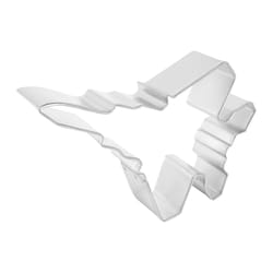 R&M International Corp International Corp 5 in. L Fighter Jet Cookie Cutter Silver 1 pc