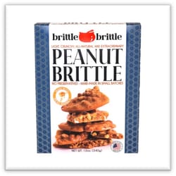 Brittle-Brittle Gourmet Peanut Brittle Snack 12 oz Bagged