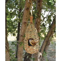 Songbird Essentials 12 in. H X 4.5 in. W X 4.5 in. L Natural Fiber Bird House