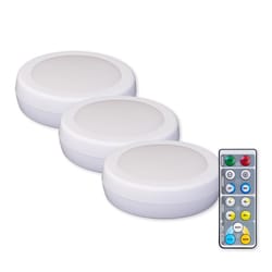 ecolight 3-Pack 3-in Battery Puck Light in the Puck Lights department at