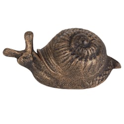 Zingz & Thingz Antique Gold Cast Iron 2.55 in. H X 5.7 in. L X 2.7 in. W Snail Key Hider