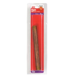 Ace 1/4 in. Male Male Brass Nipple 5 in. L