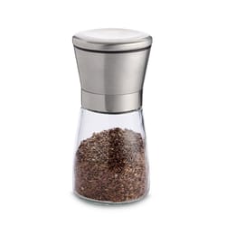 HIC Kitchen Clear/Gray Glass/Stainless Steel Spice Grinder