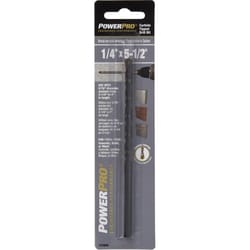 Power Pro 1/4 in. X 5-1/2 in. L Carbon Steel Drill Bit 1 pk