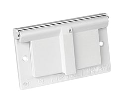 Red Dot Rectangle Zinc 1 gang Weather Proof Receptacle Box Cover