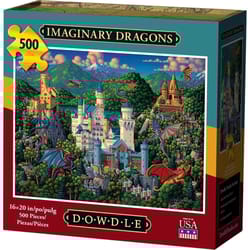 Dowdle Imaginary Dragons Personal Puzzle Cardboard/Paper Multicolored 500 pc