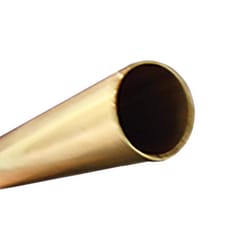 K&S 1/4 in. D X 12 in. L Round Brass Tube 1 pk