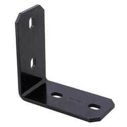 Hampton 3 in. H X 6.25 in. W X 1/4 in. D Black Steel Inside/Outside Corner Brace