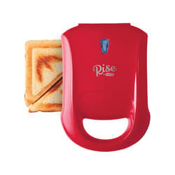 Rise by Dash Red Metal Nonstick Surface Sandwich Maker