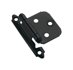 Amerock 1 13/16 in. W X 2-3/4 in. L Black Steel Self-Closing Hinge 2 pk