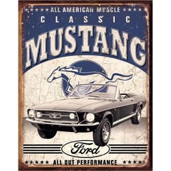 Desperate Enterprises Ford Mustang Classic Mustang Metal Sign Tin 1 pk