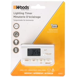 Woods Indoor Digital Timer 125 V White