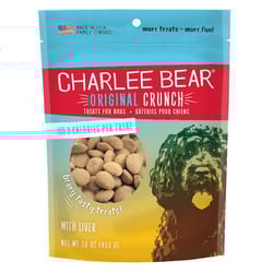 Charlee Bear Original Crunch Chicken Liver Biscuit For Dogs 16 oz 1 pk