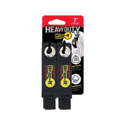 Wrap-It Heavy-Duty 1 in. W X 7 in. L Black Storage Straps 25 lb 4 pk