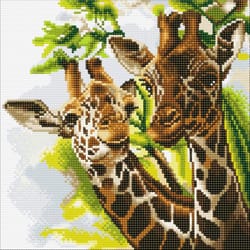 Crystal Art Craft Buddy Friendly Giraffes Framed Art Kit Multicolored