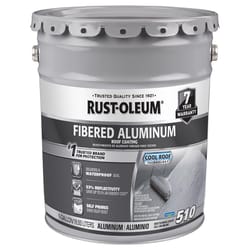 Rust-Oleum Gray Fibered Aluminum Roof Coating 5 gal