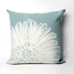 Liora Manne Visions II Aqua Antique Medallion Polyester Throw Pillow 20 in. H X 2 in. W X 20 in. L