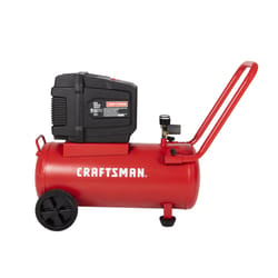 Sears Craftsman air compressor 4HP 20 gallon with hose and additional  gauge. Worked when tested. See connection at end of the cord. - Northern  Kentucky Auction, LLC