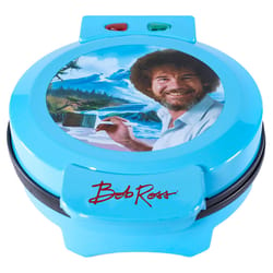 Uncanny Brands Bob Ross 1 waffle Blue Aluminum Waffle Maker