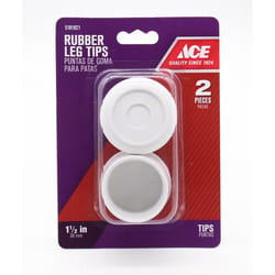 Ace Rubber Leg Tip Off-White Round 1-1/2 in. W 2 pk