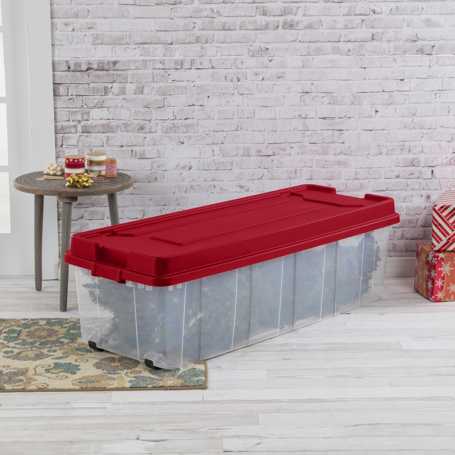 Christmas tree storage tote with wheels deals