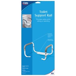 Carex Health Brands White Toilet Safety Bar Aluminum/Plastic 11 in. H X 21 in. L