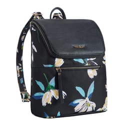 Travelon Addison Multicolored Midnight Floral Backpack 11.75 in. H X 9.75 in. W