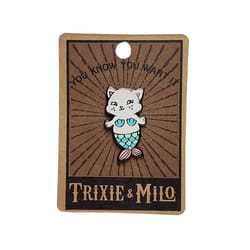 Trixie & Milo Cat Mermaid Enamel Pin 1 pk