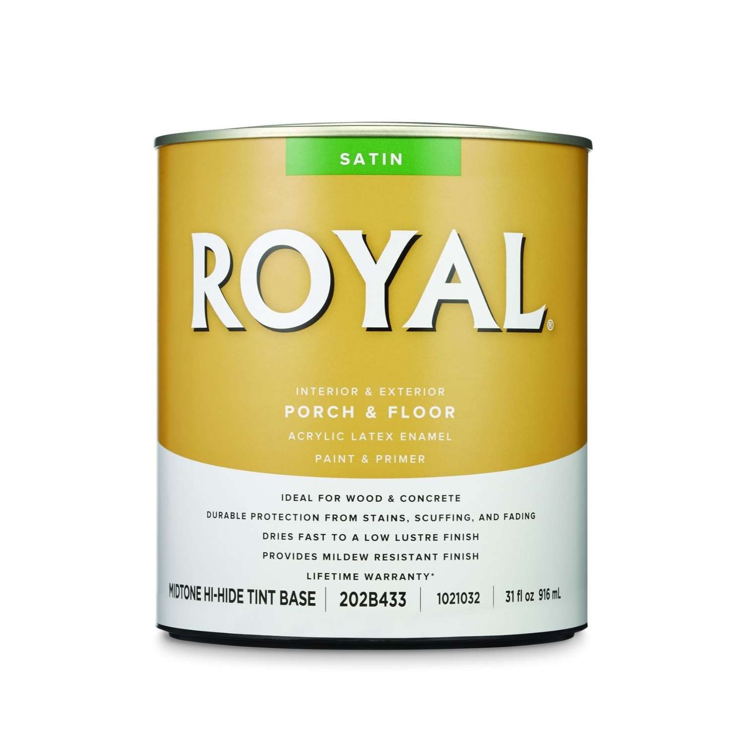Royal Satin MidTone Base Porch & Floor Paint 1 qt. Ace Hardware