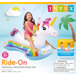 Intex Multicolored Vinyl Inflatable Unicorn Ride-on Pool Float