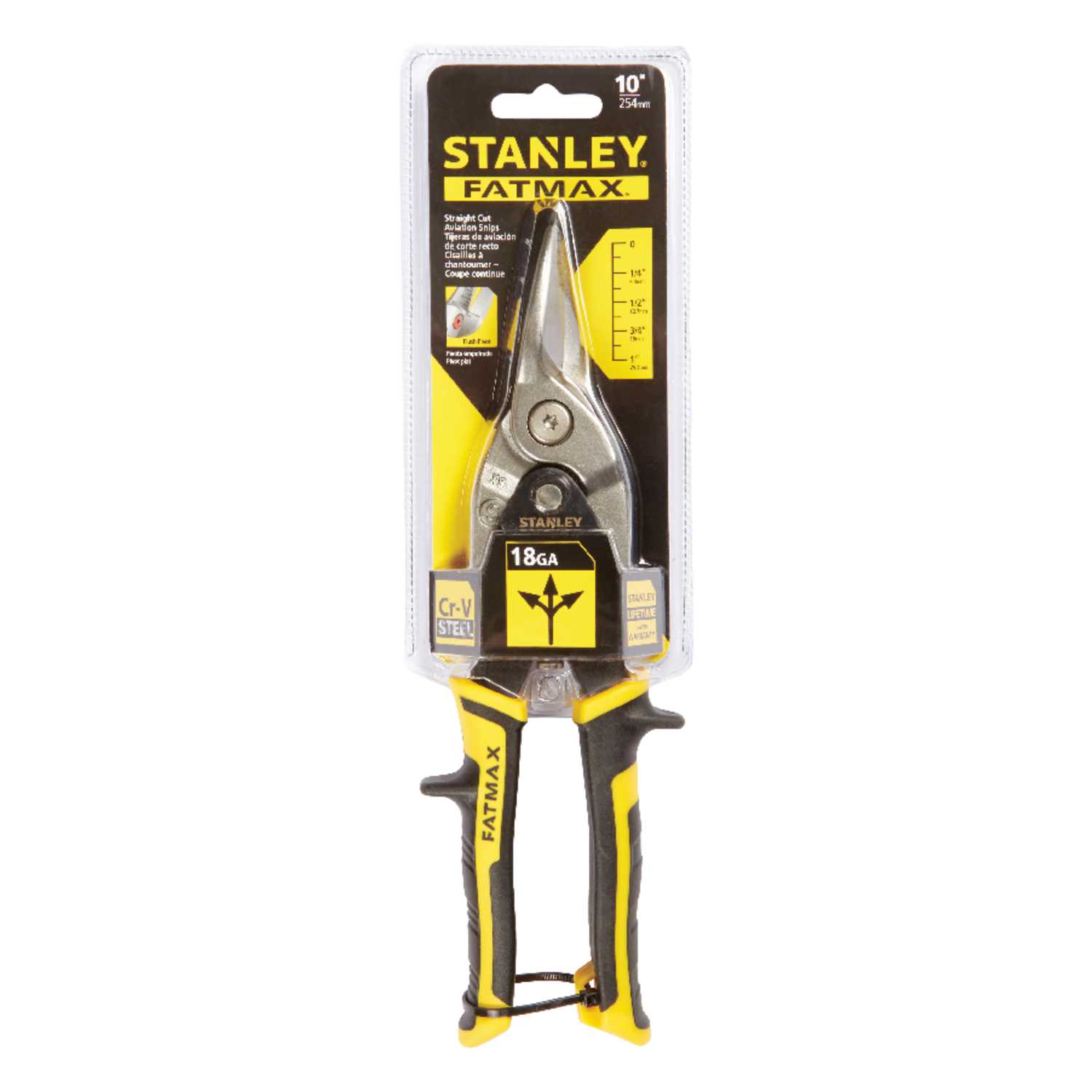 Stanley FatMax 10 in. Stainless Steel Straight Aviation Snips 18 Ga. 1