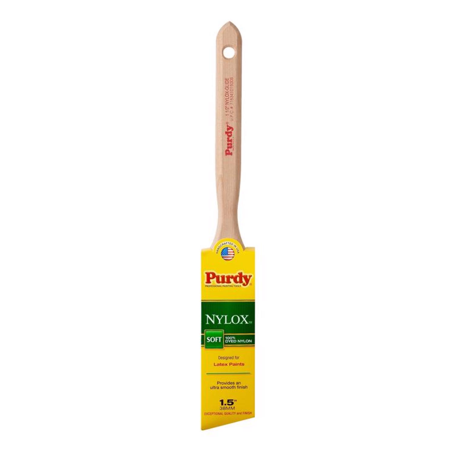 Photos - Putty Knife / Painting Tool Purdy Nylox Glide 1-1/2 in. Soft Angle Trim Paint Brush 144152215