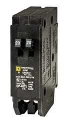 Square D HomeLine 20/20 amps Tandem Single Pole Circuit Breaker