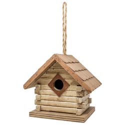 Backyard Essentials 12.99 in. H X 4.92 in. W X 5.91 in. L Wood Bird House