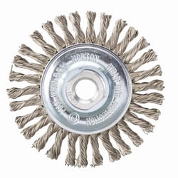 Norton Clipper 4 in. Knotted Wire Wheel Brush Stainless Steel 12500 rpm 1 pc