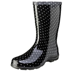 Sloggers Women's Garden/Rain Boots 8 US Black Polka Dot 1 pair