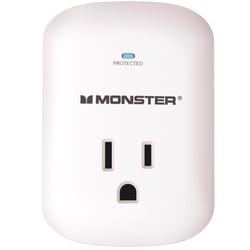 Monster Just Power It Up 0 ft. L 1 outlets Wall Tap Surge Protector White 1200 J