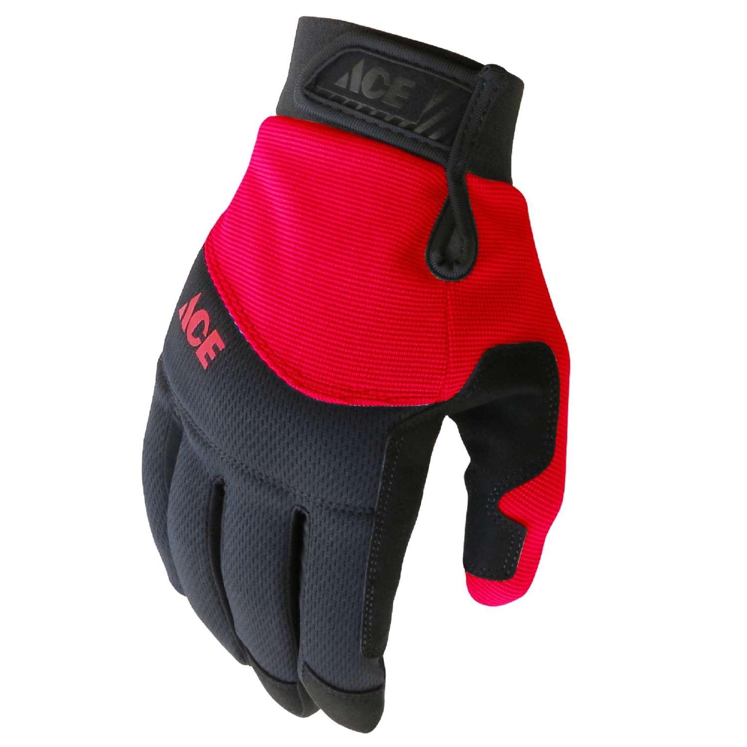 Ace XL I-Mesh General Purpose Black/Red Gloves - Ace Hardware