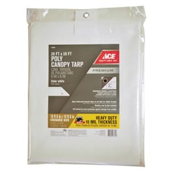 Ace 20 ft. W X 20 ft. L Heavy Duty Polyethylene Canopy Tarp White