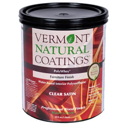 Vermont Natural Coatings PolyWhey Satin Clear Water-Based Furniture Finish 1 qt