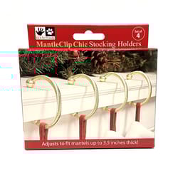 Haute Decor MantleClip Chic Gold Stocking Holder