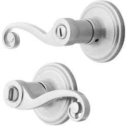 Ace Scroll Satin Nickel Privacy Lockset 1-3/4 in.