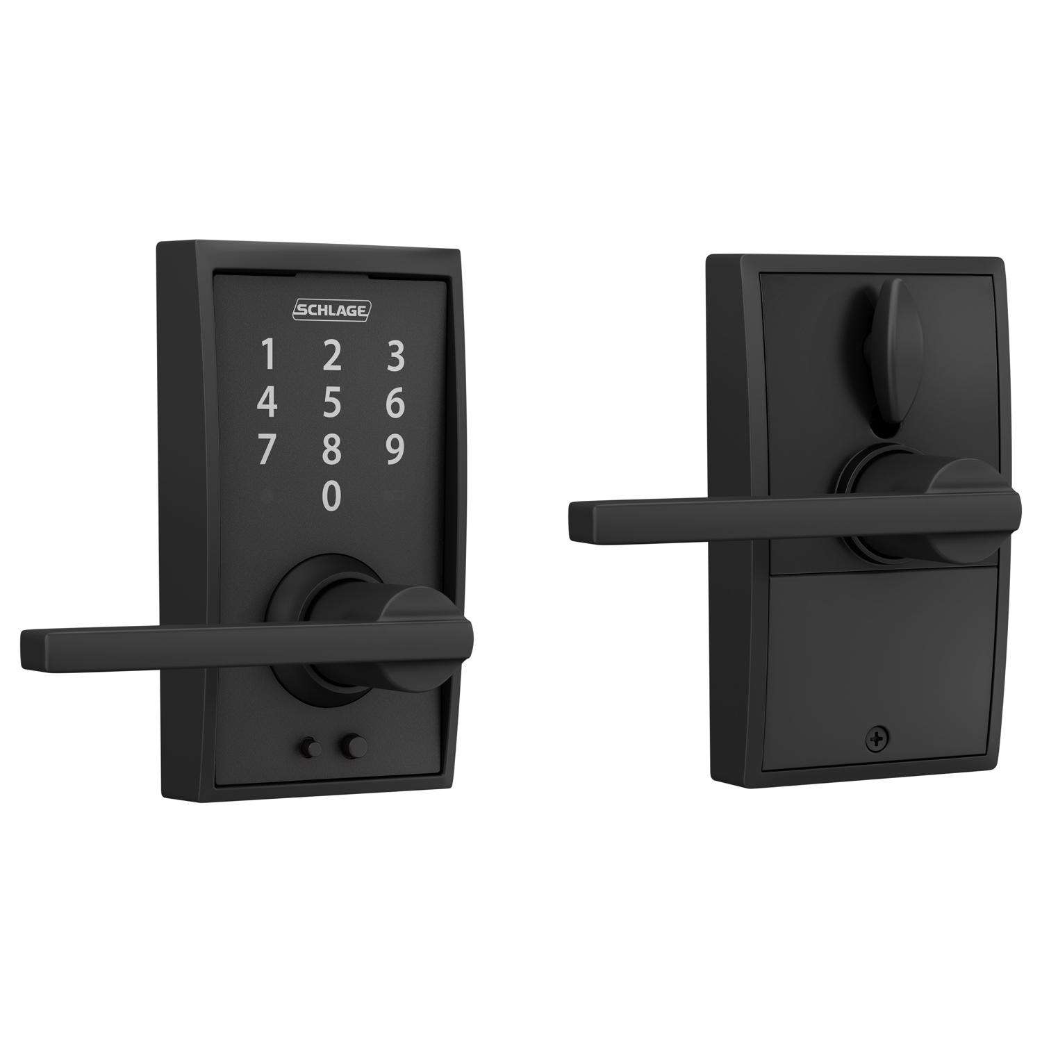 Schlage Matte Black Metal Touchscreen Lever Ace Hardware