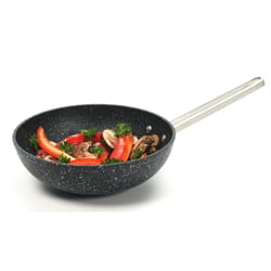 Starfrit The Rock Aluminum Wok 7.25 in. 32.13 oz Black