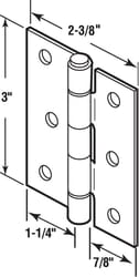 Prime-Line 3 in. L Black Replacement Screen Hinge 2 pk