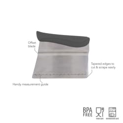 Tovolo Charcoal Plastic/Stainless Steel Bench Scraper