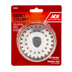 Ace 3-1/2 in. D Polished Stainless Steel Strainer Basket Silver