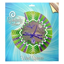 Spinfinity Designs Multi-color Stainless Steel 12 in. Animated Dragonfly Large Outdoor Spinner